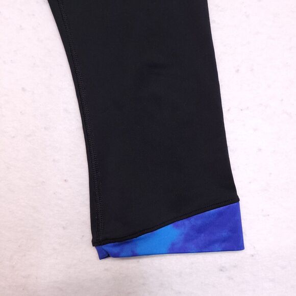 Under Armour Athletic Yoga Running Leggings Pants Womens Size S Black Blue - Picture 4 of 9
